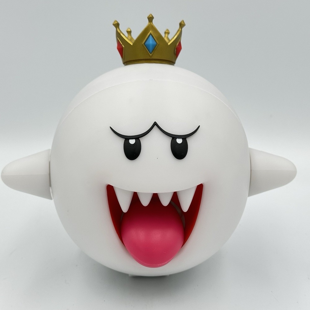 Nintendo King Boo with Crown Rolling Action Figure Glows in dark, Moving Tongue